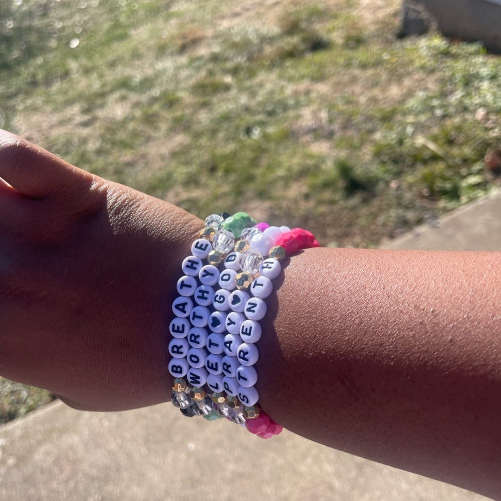 Handmade affirmations bracelets